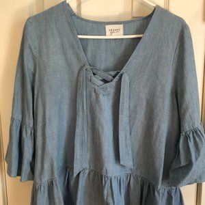 Sezane Chambray Top